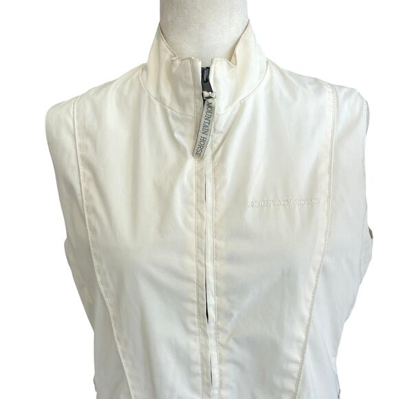 Mountain Horse Full Zip Riding Vest Women Medium Cream Equestrian Horses Outdoor - Picture 3 of 12